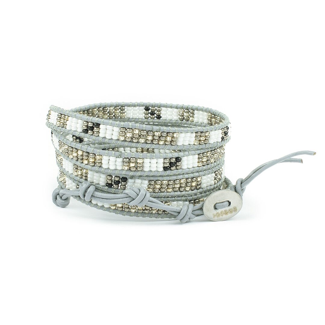 inrosa Wickelarmband Modell 'Nola' grau
